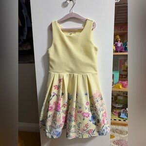 Copper Key Yellow Floral Kids Dress